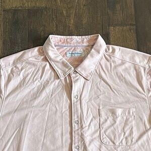 Tommy Bahama San Lucio Stretch Pink Button Up Down Shirt Golf | Men’s Size XXXL